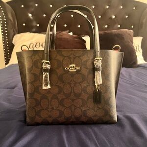 Coach Mollie Tote Brown&Black